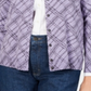 Karen Scott Women's Petite Pamela Plaid Cardigan  -  Purple Size Petite S