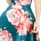 City Studios Women's Floral Spaghetti Strap V Neck Short Fit Flare Dress Green Size 0