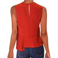 BCBGMaxazria Women's Peplum Asymmetric Blouse Copper Size M
