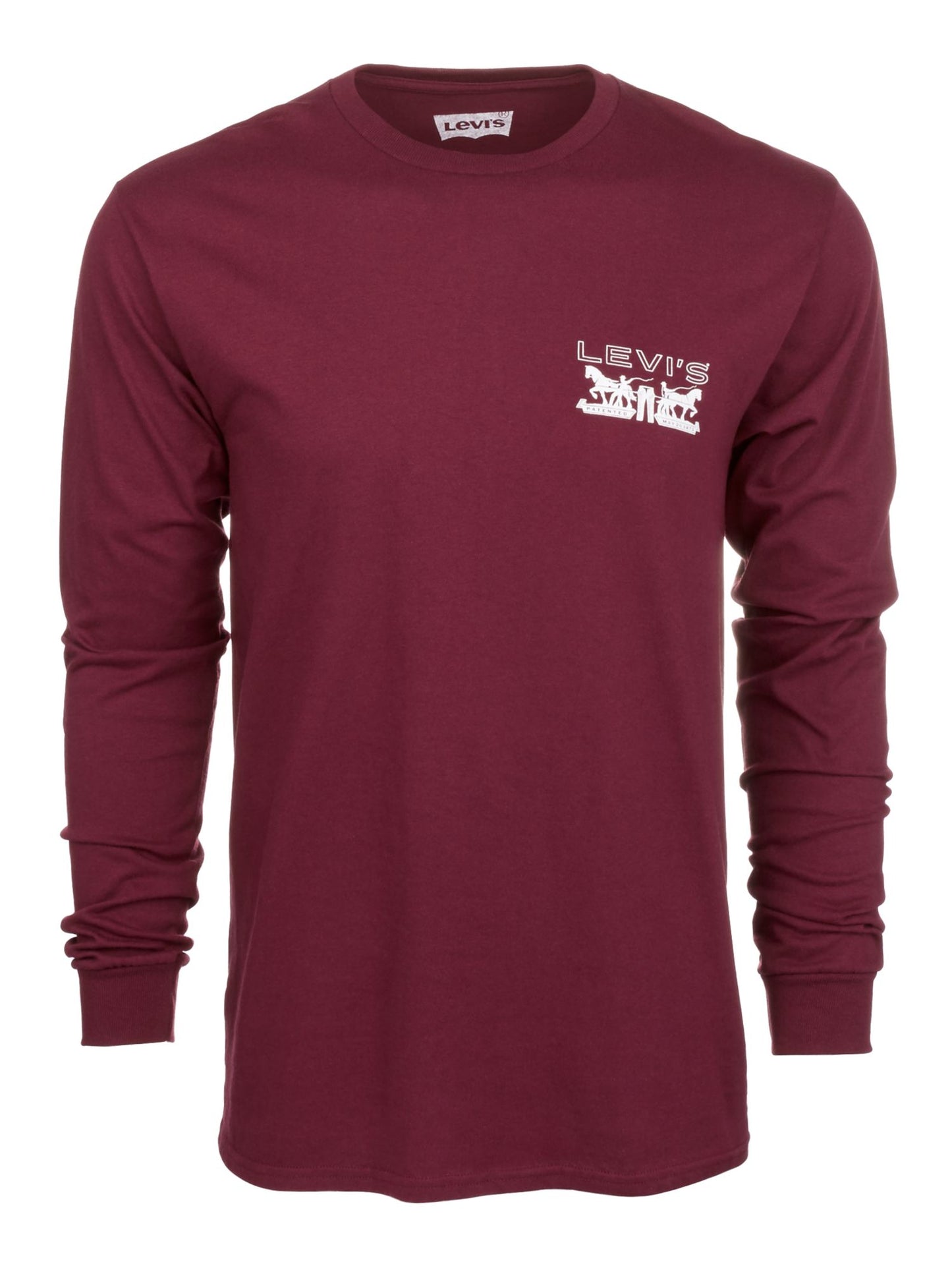 Levi's Men's Physics Logo Long-Sleeve T-Shirt Red Size Large