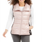 Calvin Klein Women's Performance Funnel-Neck Vest - Metallic Bare Pink Size 2XL