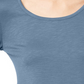 Style & Co Women's Chiffon-Hem Top  Blue Size 2XL