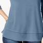 Style & Co Women's Chiffon-Hem Top  Blue Size 2XL