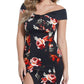 Guess Women's Luisa Off-the-Shoulder Dress Black Multi Size XS