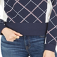 Tommy Hilfiger Women's Sport Plaid Sweatshirt Navy Size S