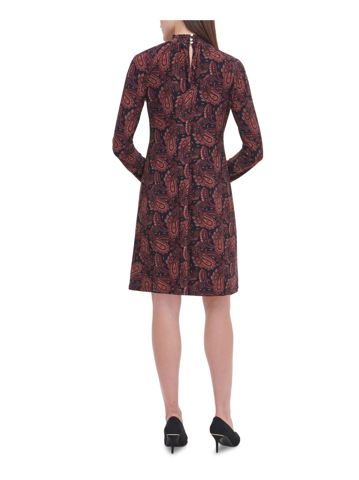 TOMMY HILFIGER Women's  Long Sleeve Above the Knee Dress Black Size 8
