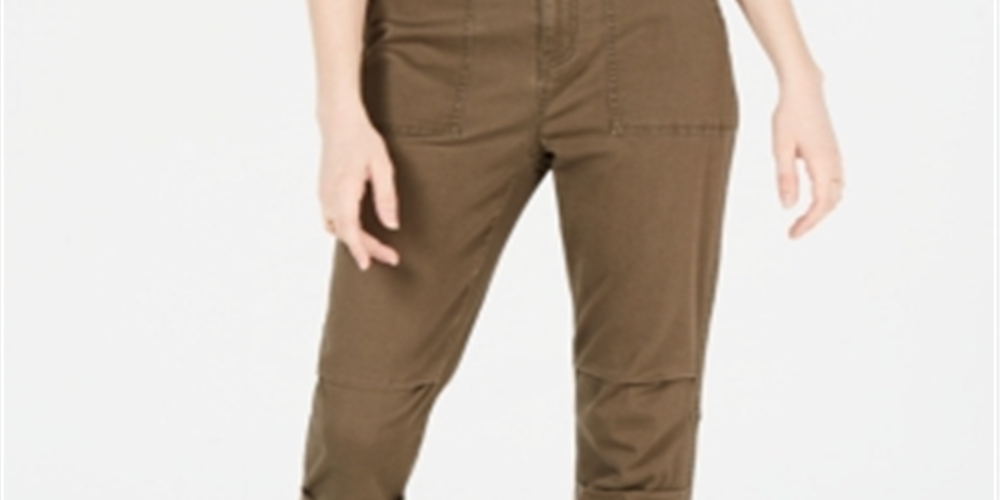 Tinseltown Junior's Slim Utility Cargo Pants Green Size 7