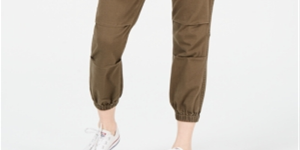 Tinseltown Junior's Slim Utility Cargo Pants Green Size 7