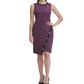 Tommy Hilfiger Women's Suede Asymmetric Hem MIDI Dress Purple Size 16
