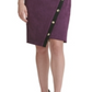 Tommy Hilfiger Women's Suede Asymmetric Hem MIDI Dress Purple Size 16