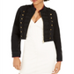 Guess Women's  Vassa Button-Accent Cropped Jacket -Black  Size XS