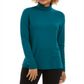 Charter Club Women's Heathered Ribbed Turtleneck To Balsam Size M
