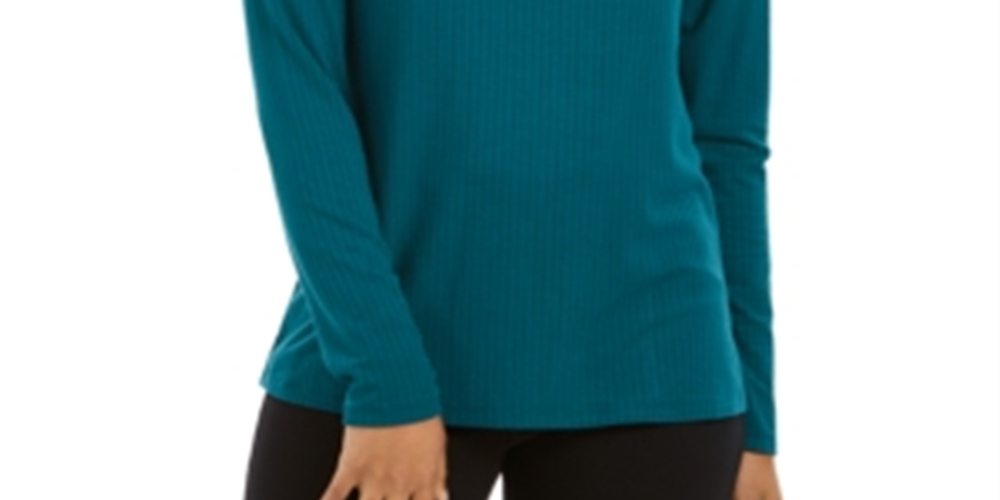Charter Club Women's Heathered Ribbed Turtleneck To Balsam Size M