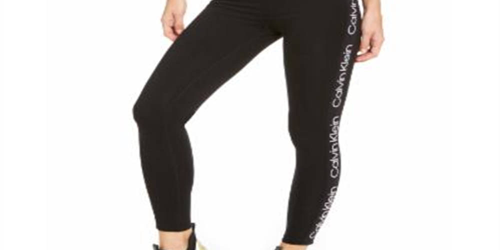 Calvin Klein Women's Performance Logo High-Waist Leggings Black Size XL