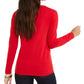 Tommy Hilfiger Women's Studded Cozy Pullover Sweater Red Size Medium