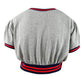 Champion Women's Vintage Wash Fleece Cropped Crew  Full Chest Script Gray Size 2XL