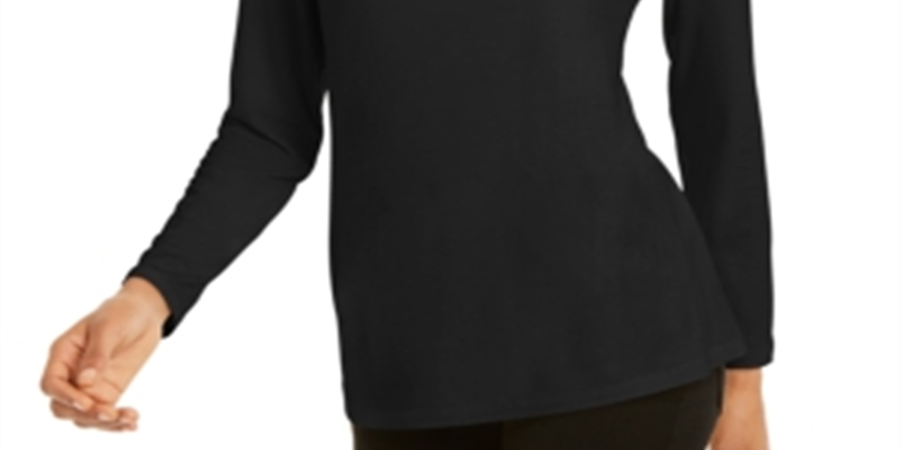 Alfani Women's Mock-Neck Top Black Size Medium