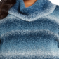 Style & Co Women'sl Ombre Long Sleeve Turtle Neck Blouse Sweater Teal Size 3X