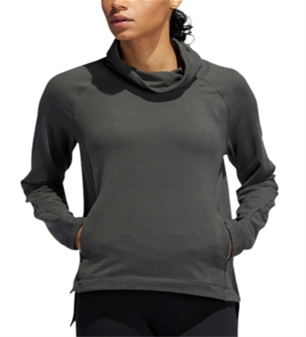 ADIDAS Women's  Long Sleeve Cowl Neck Sweater Gray Size Large