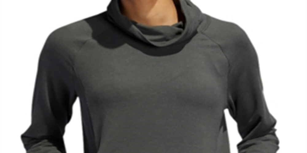 ADIDAS Women's  Long Sleeve Cowl Neck Sweater Gray Size Large