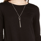 Byer Women's Layered & Necklace Polyester Lace Rayon Hem Top Black Size Small
