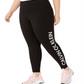 Calvin Klein Women's  Plus Size Logo High-Waist Leggings Black Size 1X