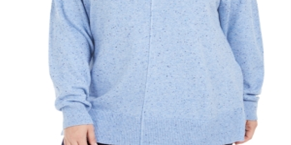 Karen Scott Women's Mock Neck Sweater Blue Size 0X