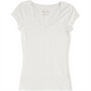 Aveto Junior's V-Neck Soft Stretch Knit Solid Top White Size Large