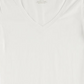 Aveto Junior's V-Neck Soft Stretch Knit Solid Top White Size Large