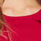 Cece Women's Tiered Ruffle Long Sleeve Blouse Red Size Small