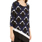 Alfani Women's Blouse Midnight Blue Size Small