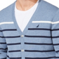 Nautica Men's Classic Fit Striped Cardigan Blue Size XXX-Large
