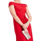 Adrianna Papell Women's Off the Shoulder Gown Red Size 6