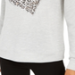 INC Women's Leopard-Heart Top  Hthr Belle Grey Gray Size XL