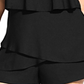 City Chic Women's Trendy Plus Size Tiered Romper Black Size XS