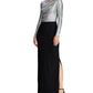 Ralph Lauren Women's Metallic Bodice Gown Black Size 8