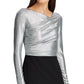 Ralph Lauren Women's Metallic Bodice Gown Black Size 8