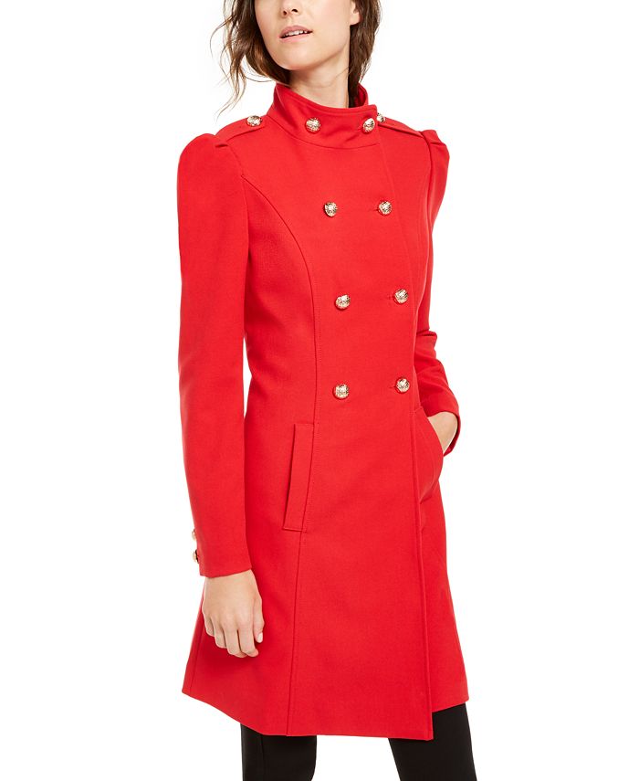 INC International Concepts Women's Double Breasted Coat Red Size X-Large