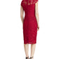 Lauren Ralph Lauren Women's Floral-Lace Dress Scarlet Red  Size 8