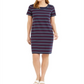 Karen Scott Women's  Striped Dress  Blue Size Small