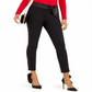 INC Women's Petite Bow-Waistband Skinny Pants  Black Size 8 P