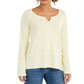 Style & Co Women's Split-Neck Tunic Yellow Size Small