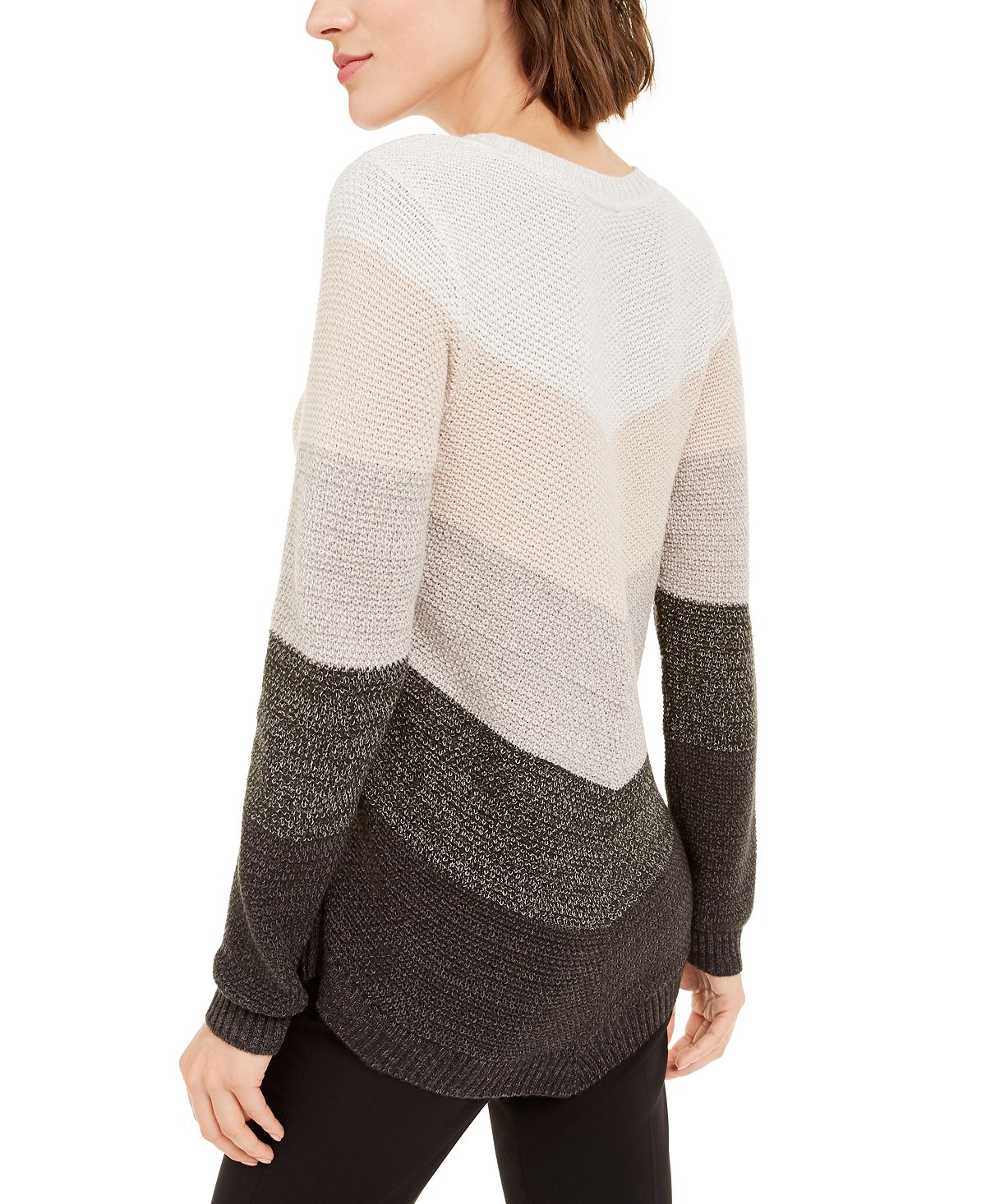 BCX Junior's Colorblocked Sweater Grey multi  Size X-Large