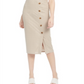 BCX Junior's Textured Knit Side Button Skirt Brown Size Small