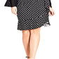 City Chic Women's Trendy Plus Ruffled Faux Wrap Skirt Black Size 18W