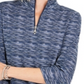 Karen Scott Women's Zip Neck Pullover Blue Size Small