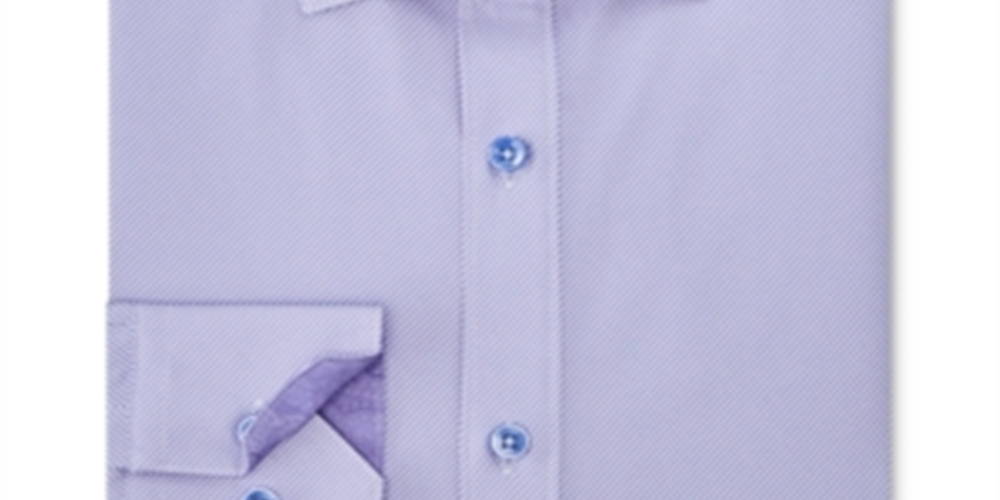 Tallia Men's Striped Collared Classic Fit Dress Shirt Purple Size 34-35