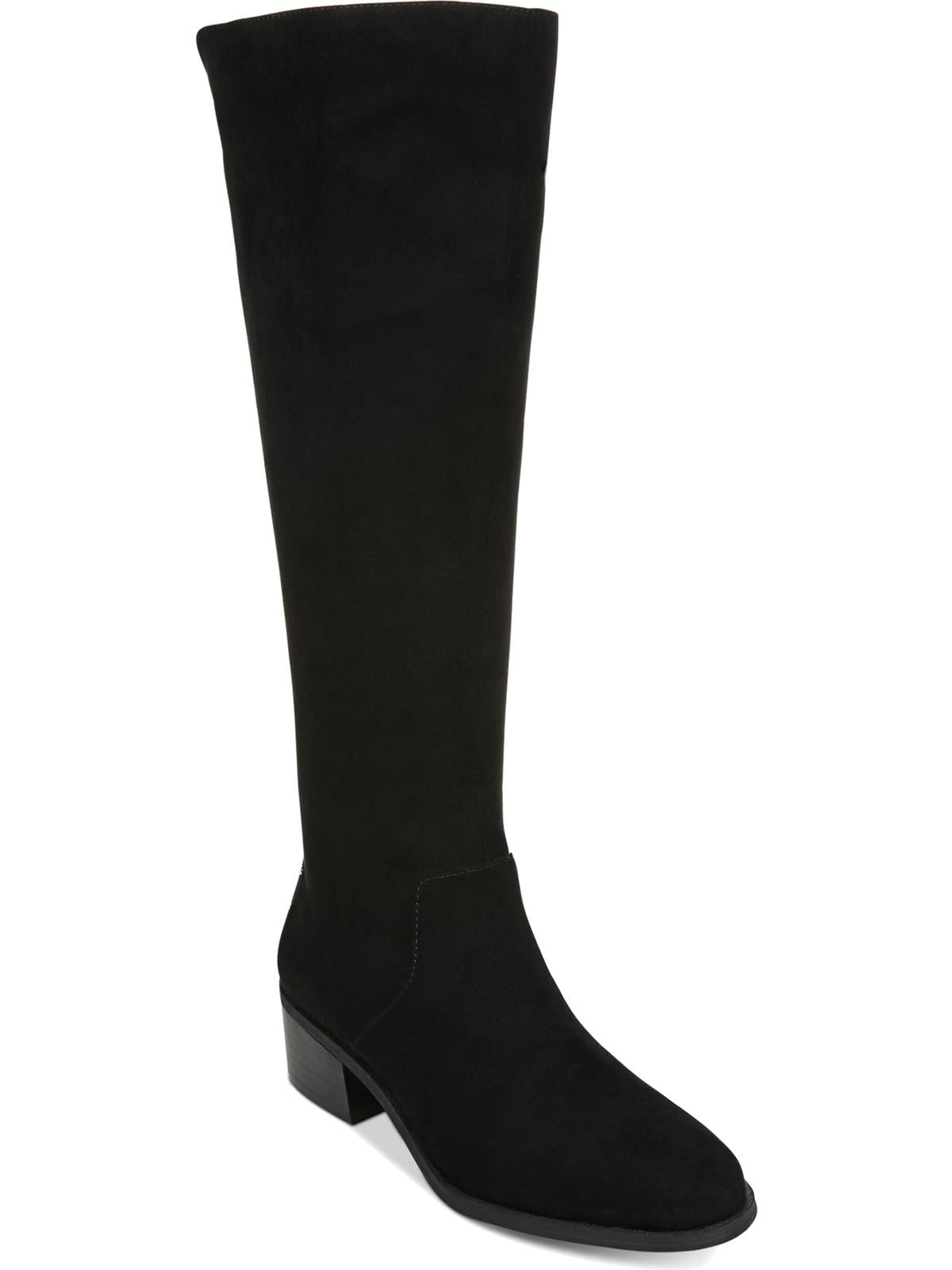 Bar III Women's Vayla Faux Suede Knee-High Riding Boots  Black Size 6.5 M