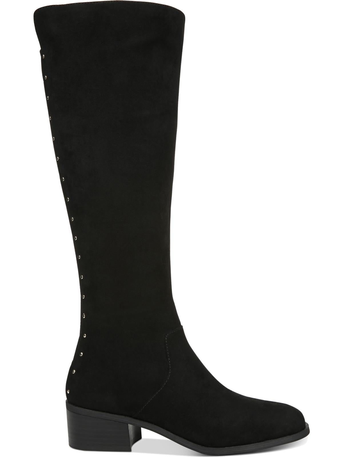 Bar III Women's Vayla Faux Suede Knee-High Riding Boots  Black Size 6.5 M