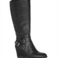 American Rag Women's Shoes Kyle Leather Closed Toe Knee High, Black sm, Size 8